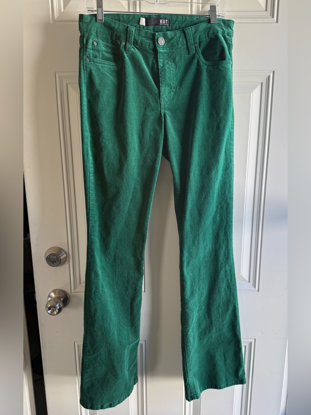 Kut from the Kloth Natalie Corduroy Bootcut in Green